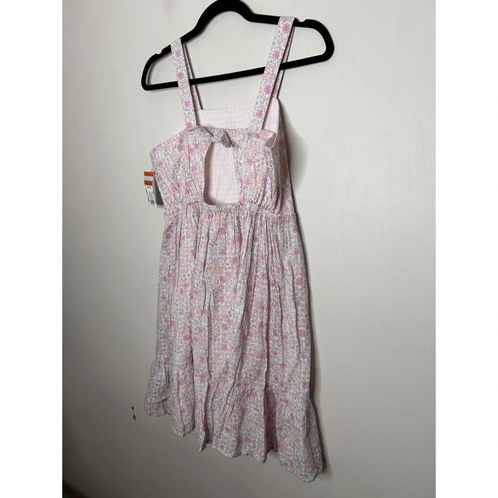 Cat & Jack Girls' Floral Tie-Back Sleeveless  Multicolored Dress Size XXL 18 NEW - Picture 6 of 8